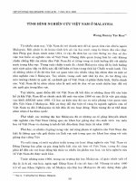 DSpace at VNU: Tình hình nghiên cứu Việt Nam ở Malaysia