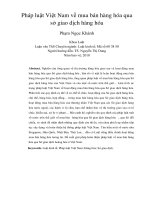 DSpace at VNU: Pháp luật Việt Nam về mua bán hàng hóa qua sở giao dịch hàng hóa