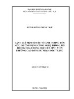DSpace at VNU: Đánh giá một số yếu tố ảnh hưởng đến mức độ ứng dụng công nghệ thông tin trong hoạt động học của sinh viên trường Cao đẳng sư phạm Sóc Trăng