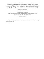 DSpace at VNU: Phương pháp tìm cặp không đồng nghĩa tự động áp dụng cho bài toán đối sánh ontology