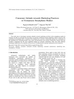 Consumer Attitude towards Marketing Practices in Vietnamese Smartphone Market