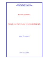 DSpace at VNU: Tối ưu cấu trúc mạng di động thế hệ mới