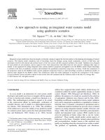 DSpace at VNU: A new approach to testing an integrated water systems model using qualitative scenarios