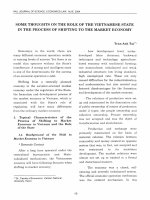 DSpace at VNU: Some thoughts on the role of the Vietnamese state in the process of shifting to the market economy