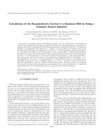 DSpace at VNU: Calculations of the acoustoelectric current in a quantum well by using a quantum kinetic equation