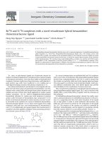 DSpace at VNU: (ReN)-N-V and (TcN)-N-V complexes with a novel tetradentate hybrid benzamidine thiosemicarbazone ligand