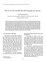 DSpace at VNU: Bàn về các tiêu chí đánh giá chất lượng giáo dục đại học