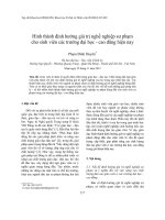 DSpace at VNU: Hình thành định hướng giá trị nghề nghiệp sư phạm cho sinh viên các trường đại học - cao đẳng hiện nay