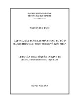 DSpace at VNU: Cải tạo, xây dựng lại nhà chung cư cũ ở Hà Nội hiện nay: Thực trạng và giải pháp