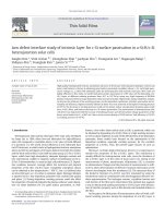 DSpace at VNU: Low defect interface study of intrinsic layer for c-Si surface passivation in a-Si:H c-Si heterojunction solar cells