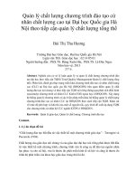 DSpace at VNU: Quản lý chất lượng chương trình đào tạo cử nhân chất lượng cao tại Đại học Quốc gia Hà Nội theo tiếp cận quản lý chất lượng tổng thể