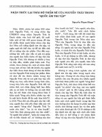 DSpace at VNU: Nhận thức lại thái độ thẩm mỹ của Nguyễn Trãi trong 