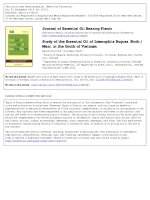 DSpace at VNU: Study of the Essential Oil of Limnophila Rugosa (Roth.) Merr. in the South of Vietnam