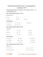 giai bai tap trang 160 sgk toan 1 luyen tap phep tru trong pham vi 100