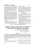 DSpace at VNU: Đánh giá tác dụng an thần, giải lo của bài thuốc “Chè an thần” trên động vật thực nghiệm 1. Ly Huong. TN