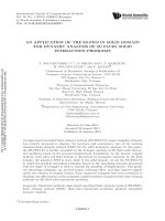 DSpace at VNU: AN APPLICATION OF THE ES-FEM IN SOLID DOMAIN FOR DYNAMIC ANALYSIS OF 2D FLUID-SOLID INTERACTION PROBLEMS