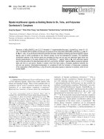 DSpace at VNU: Bipodal Acylthiourea Ligands as Building Blocks for Bi-, Tetra-, and Polynuclear Oxorhenium(V) Complexes