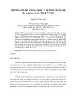 DSpace at VNU: Nghiên cứu hệ thống quản lý an toàn thông tin theo tiêu chuẩn ISO 27001