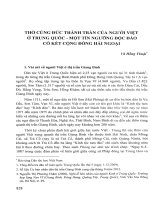 DSpace at VNU: Thờ cúng đức thánh trần của người Việt ở trung quốc - Một tín ngưỡng độc đáo có kết cộng đồng hải ngoại