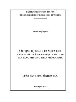 DSpace at VNU: Xác định độ giàu của nhiên liệu Uran nghèo và Uran được làmgiàu thấp bằng phương pháp phổ Gamma