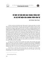 DSpace at VNU: Về một số vần mũi hoá trong tiếng Việt và sự thể hiện của chúng trên văn tự