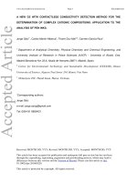 DSpace at VNU: A new CE with contactless conductivity detection method for the determination of complex cationic compositions: Application to the analysis of pen inks