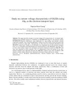 DSpace at VNU: Study on current–voltage characteristics of OLEDs using Alq3 as the electron transport layer