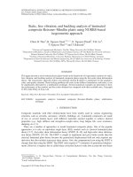 DSpace at VNU: Static, free vibration, and buckling analysis of laminated composite Reissner–Mindlin plates using NURBS-based isogeometric approach