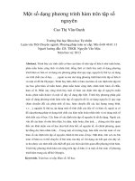 DSpace at VNU: Một số dạng phương trình hàm trên tập số nguyên