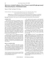 DSpace at VNU: Microwave-Assisted Synthesis of Novel Tetra-O-acetyl-beta-D-glucopyranosyl Thiosemicarbazones of Substituted Isatins