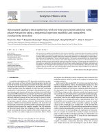 DSpace at VNU: Automated capillary electrophoresis with on-line preconcentration by solid phase extraction using a sequential injection manifold and contactless conductivity detection