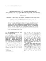 DSpace at VNU: Sự hình thành, phát triển của học thuyết pháp trị Trung Hoa cổ đại và ý nghĩa đối với công tác lý luận hôm nay