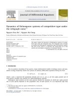 DSpace at VNU: Dynamics of Kolmogorov systems of competitive type under the telegraph noise