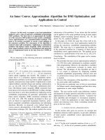 DSpace at VNU: An inner convex approximation algorithm for BMI optimization and applications in control