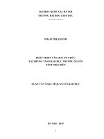 DSpace at VNU: Phát triển văn hoá tổ chức tại Trung tâm giáo dục thường xuyên tỉnh Điện Biên