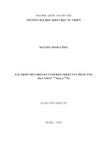 DSpace at VNU: Xác định tiết diện bắt nơtron nhiệt của phản ứng hạt nhân 181Ta(n,g)182Ta