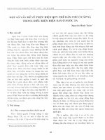 DSpace at VNU: Một số vấn đề về thực hiện quy chế dân chủ ở cấp xã trong điều kiện hiện nay ở nước ta