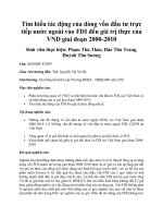 DSpace at VNU: Tìm hiểu tác động của dòng vốn đầu tư trực tiếp nước ngoài vào FDI đến giá trị thực của VND giai đoạn 2000-2010