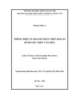 DSpace at VNU: Thông điệp về doanh nhân trên báo in dưới góc nhìn văn hóa