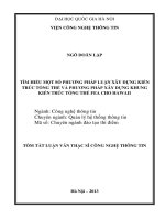 DSpace at VNU: TÌM HIỂU MỘT SỐ PHƯƠNG PHÁP LUẬN XÂY DỰNG KIẾN TRÚC TỔNG THỂ VÀ PHƯƠNG PHÁP XÂY DỰNG KHUNG KIẾN TRÚC TỔNG THỂ FEA CHO HAWAII Ngo Doan Lap