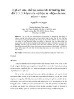 DSpace at VNU: Nghiên cứu, chế tạo sensor đo từ trường trái đất 2D, 3D dựa trên vật liệu từ - điện cấu trúc micro – nano