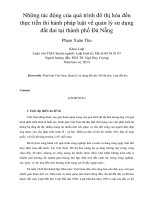 DSpace at VNU: Những tác động của quá trình đô thị hóa đến thực tiễn thi hành pháp luật về quản lý sử dụng đất đai tại thành phố Đà Nẵng