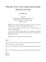 DSpace at VNU: Pháp luật về bảo vệ môi trường trong hoạt động dầu khí tại Việt Nam