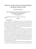 DSpace at VNU: Chăm sóc sức khỏe sinh sản cho phu nữ khuyết tật tiếp cận công tác xã hội