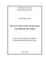 DSpace at VNU: Quản lý nhà nước về du lịch tại tỉnh Quảng Ninh