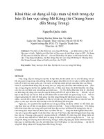 DSpace at VNU: Khai thác sử dụng số liệu mưa vệ tinh trong dự báo lũ lưu vực sông Mê Kông (từ Chiang Sean đến Stung Treng)