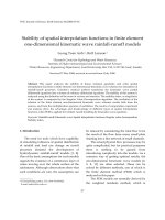 DSpace at VNU: Stability of spatial interpolation functions in finite element one‐dimensional kinematic wave rainfall‐runoff models