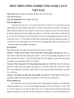 DSpace at VNU: Phát triển nông nghiệp công nghệ cao ở Việt Nam