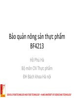 Bảo quản nông sản thực phẩm (Đại học Bách Khoa Hà Nội)