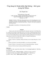 DSpace at VNU: Ứng dụng kỹ thuật phân lập không - thời gian trong hệ Mimo